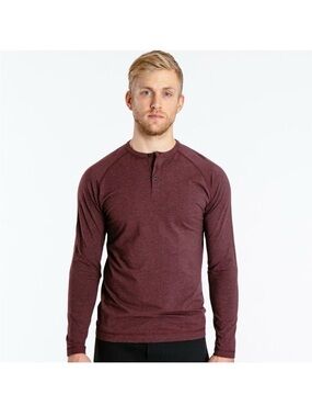 Public Rec Go-To Long Sleeve Henley dark purple Sz XL Men’s tee top